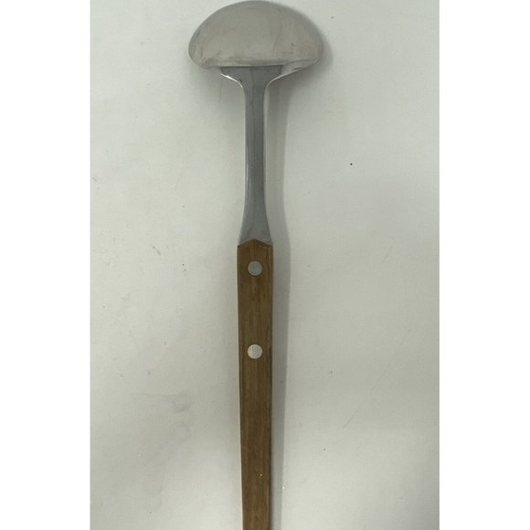 Vintage Stainless Steel Serving Spoon with Wood Handle WMF Cromargan Hong Kong - Picture 2 of 5